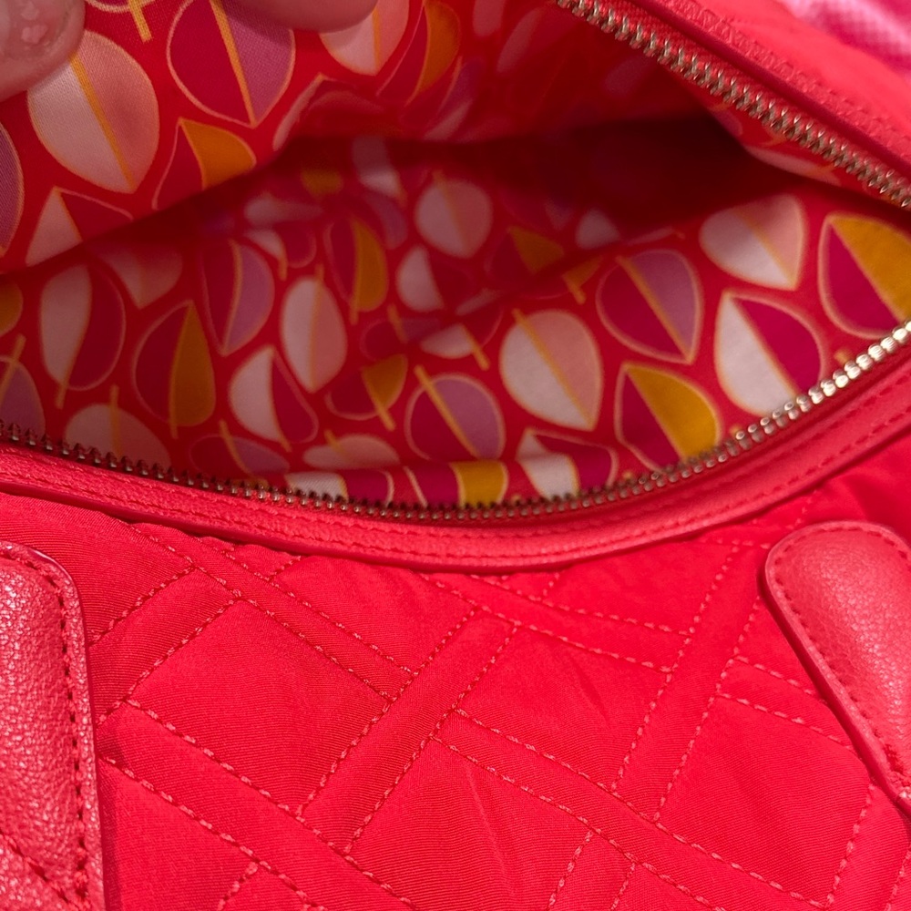 Vera Bradley Vibrant Red Quilted Satchel - Picture 12 of 13